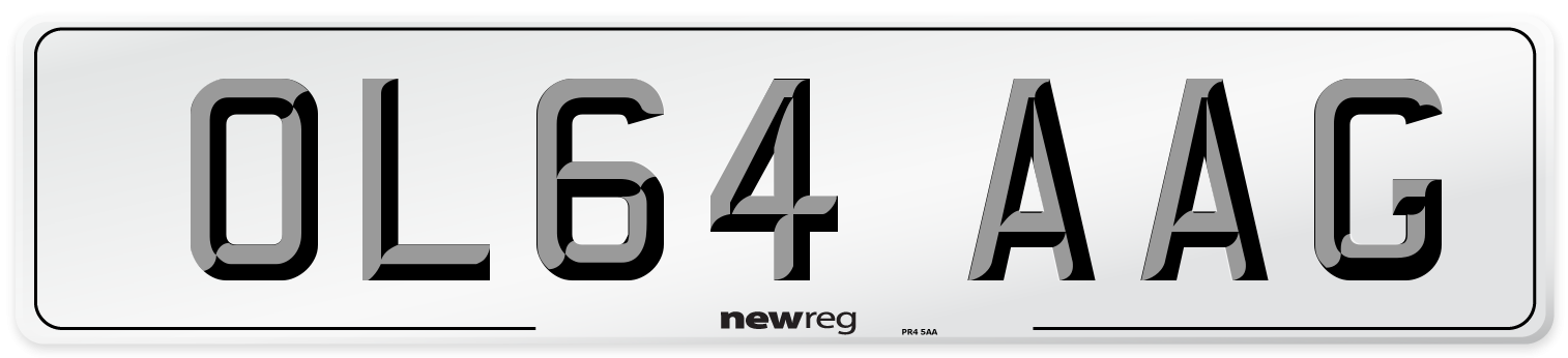 OL64 AAG Number Plate from New Reg